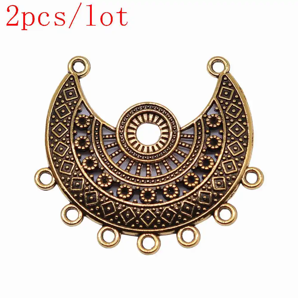 Crescent Moon Shaped Porous Earring Connector Components Popular Accessories For Jewelry Components