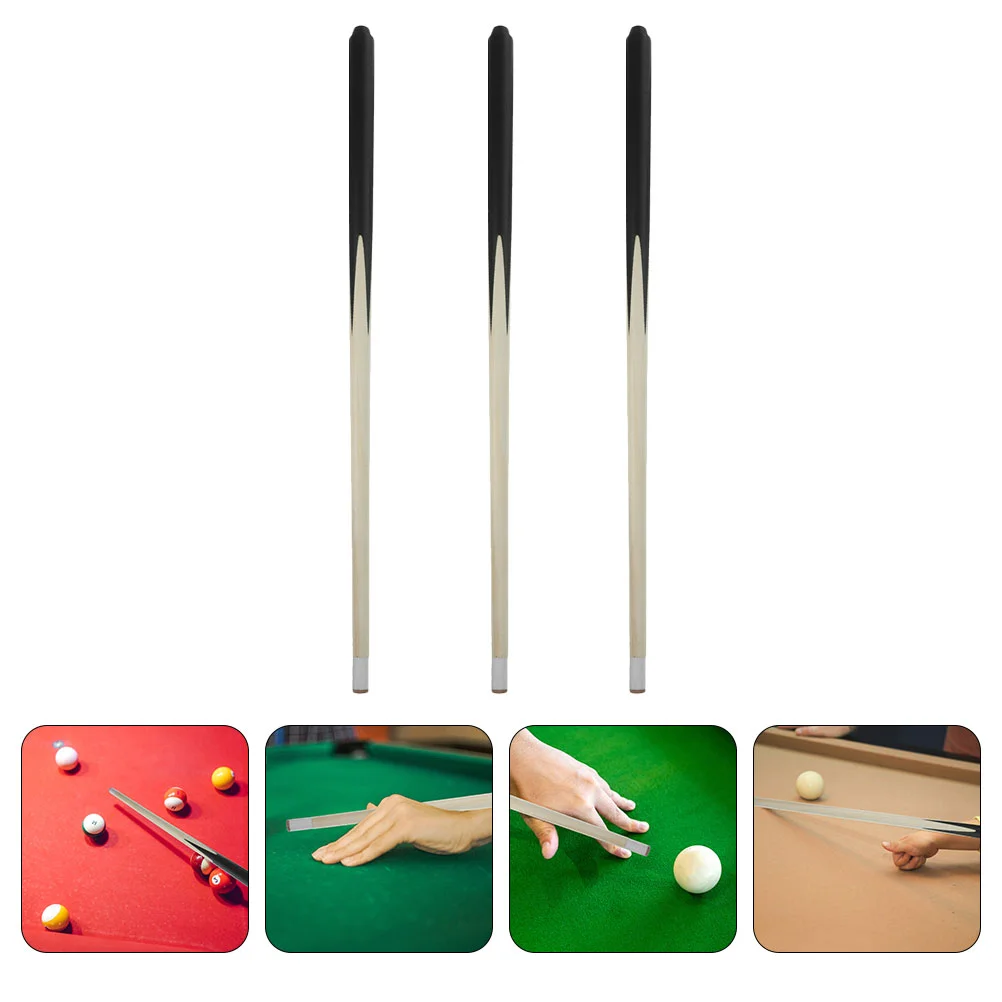 

3 Pcs Mini Pool Cue Billiard Sticks for Kid Kids Checker Board Portable Accessories Assemble