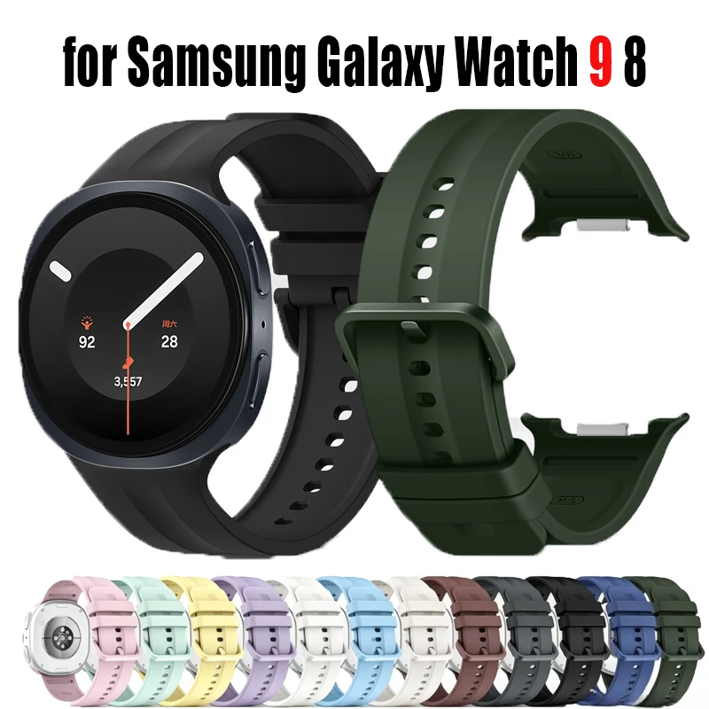 Original Sport Band for Samsung Galaxy Watch 9 8 Strap 40mm 44mm Silicone Wristband Correa Galaxy Watch 8 Classic 46mm Bracelet
