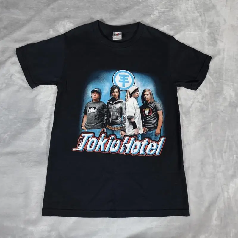 

Футболка Tokio Hotel Band мужская маленькая эмо поп-музыка двусторонняя черная Y2K