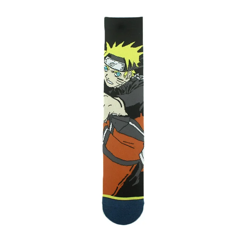 Calzini di cotone Naruto per uomo 38CM Akatsuki motivi Anime calza sportiva bambini Sasuke calzino da calcio autunno inverno calzini caldi regali