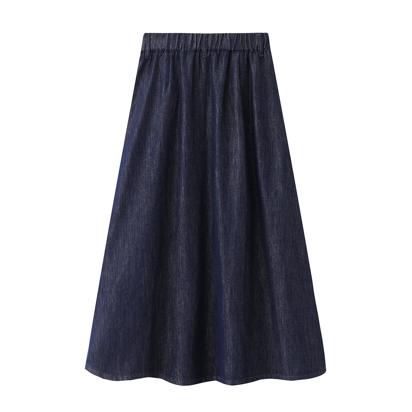 Spring 2026 High Waist A-Line Midi Skirt Women's Denim Half-length Fashionable Versatile Casual Slimming Umbrella Skirt
