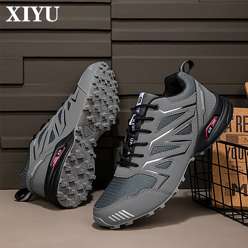 

XIYU/Новая мужская уличная походная обувь для скалолазания, кемпинга, водонепроницаемая нескользящая походная спортивная обувь, тактические охотничьи ботинки