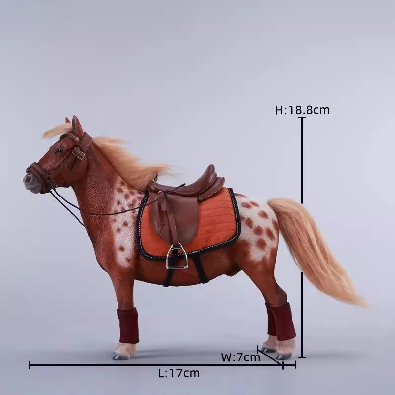 Handmade 1/6 Scale Pony Simulation Horse Cute Animal Model for 12" Soldier Action Figures Decoration Scene Props