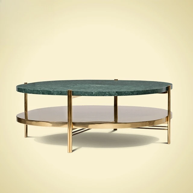 

Modern villa mansion living room double coffee table