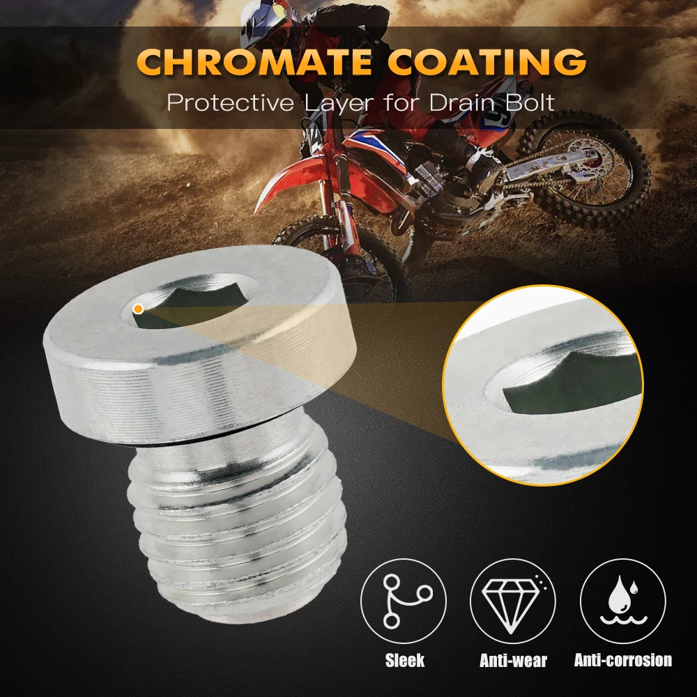 M12XP1.5 المغناطيسي النفط عموم استنزاف الترباس لكاواساكي KLR650 هوندا CR125R CR250R XR600R XR650R XR650L CR500R لياماها YZ250 YZ125