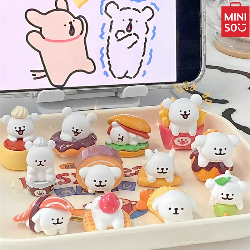 

MINISO Maltese Afternoon Tea Series Blind Box Kawaii Model Anime Desktop Decoration Mini Ornament Children's Toy Birthday Gift