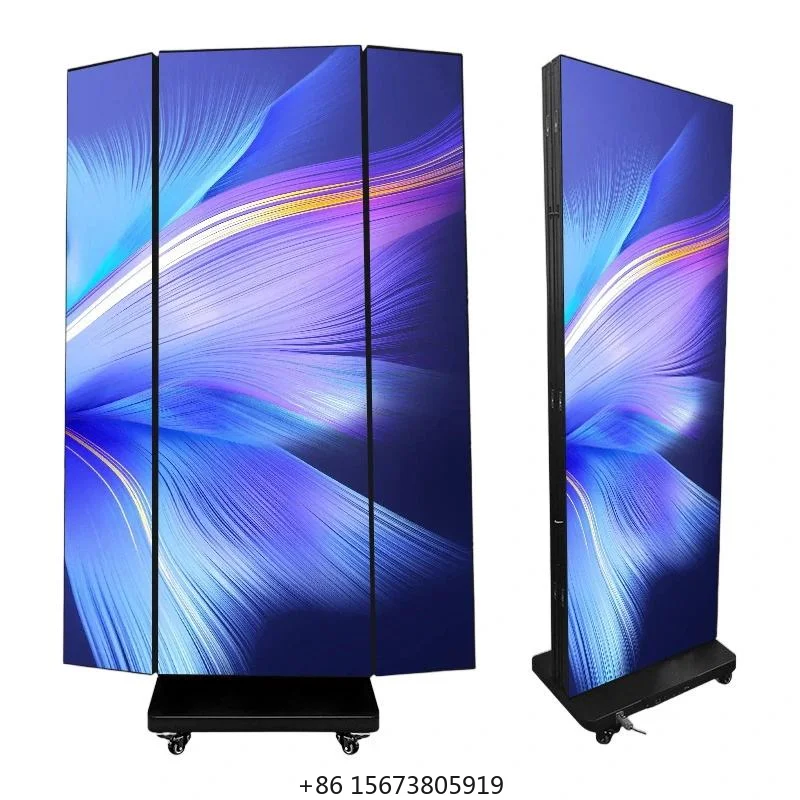 

P2.5mm GOB Indoor Led Screen Banner hd Led Poster Display Outdoor Double Side Led Tri Fold Poster Display