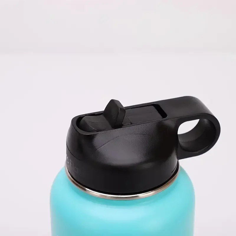 FUNUS 1 botella de doble capa de acero inoxidable degradado con pajita, tapa, botella térmica al vacío a prueba de fugas para el hogar, campamento al aire libre