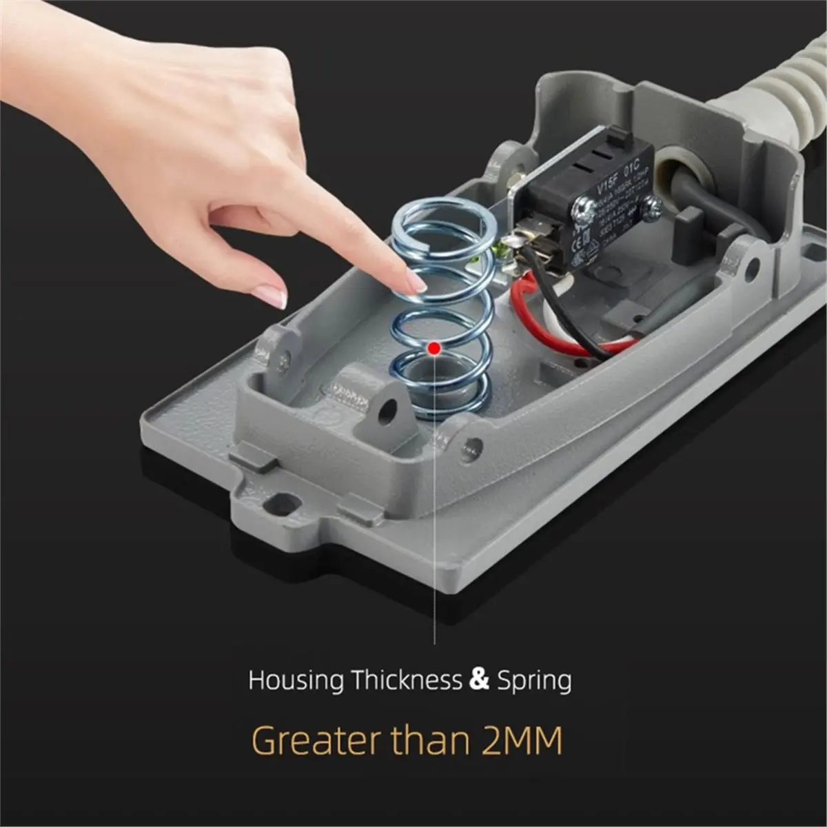 update. Medical/Industrial Foot Pedal for Switch Self-Resetting Self-Locking Waterproof Compact HRF-MD2 Foot Control