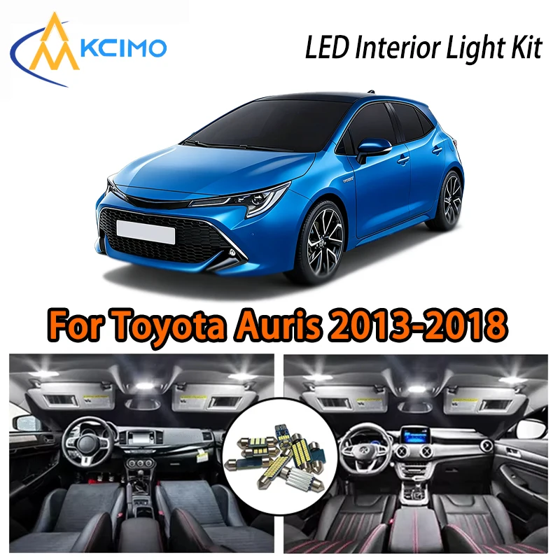 

LED Interior Lights For Toyota Auris 2013-2018, Two Color Super Bright Easy Install White Ice Blue