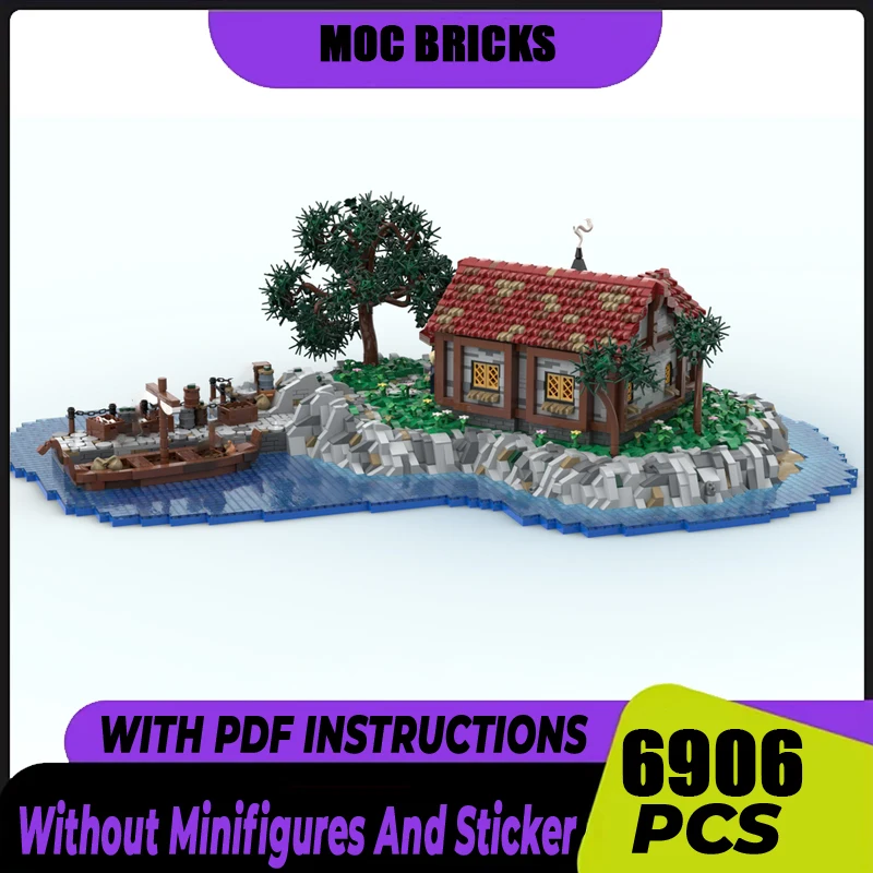 Medieval Castle Model Moc Building Blocks Greenhaven Island Model Technology Brick DIY Assembly Construction Toy Holiday Gifts