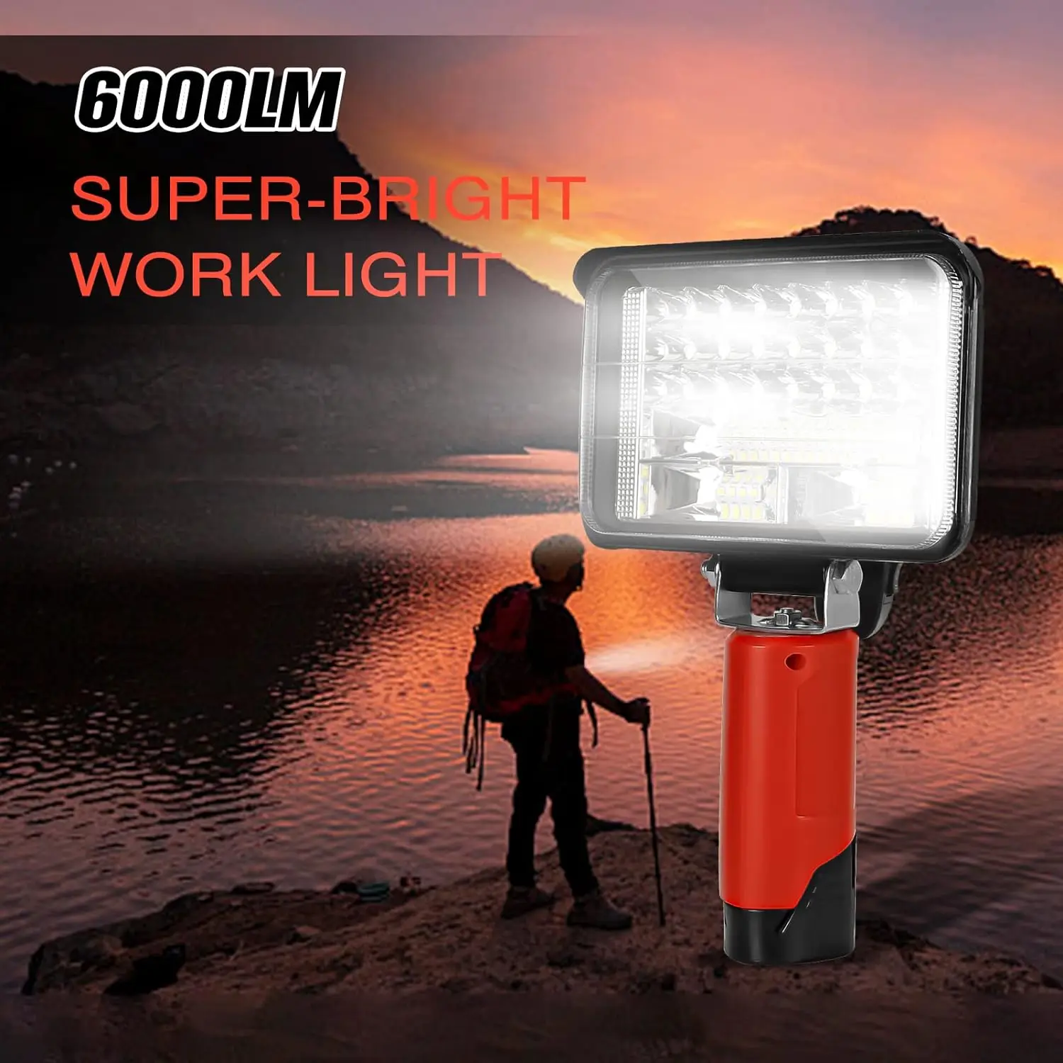 Cordless LED Work Light for Milwaukee 27W 7200LM M12 Compatible with 10.8V-12V Li-ion Battery Emergency Lights Lighting Lamp
