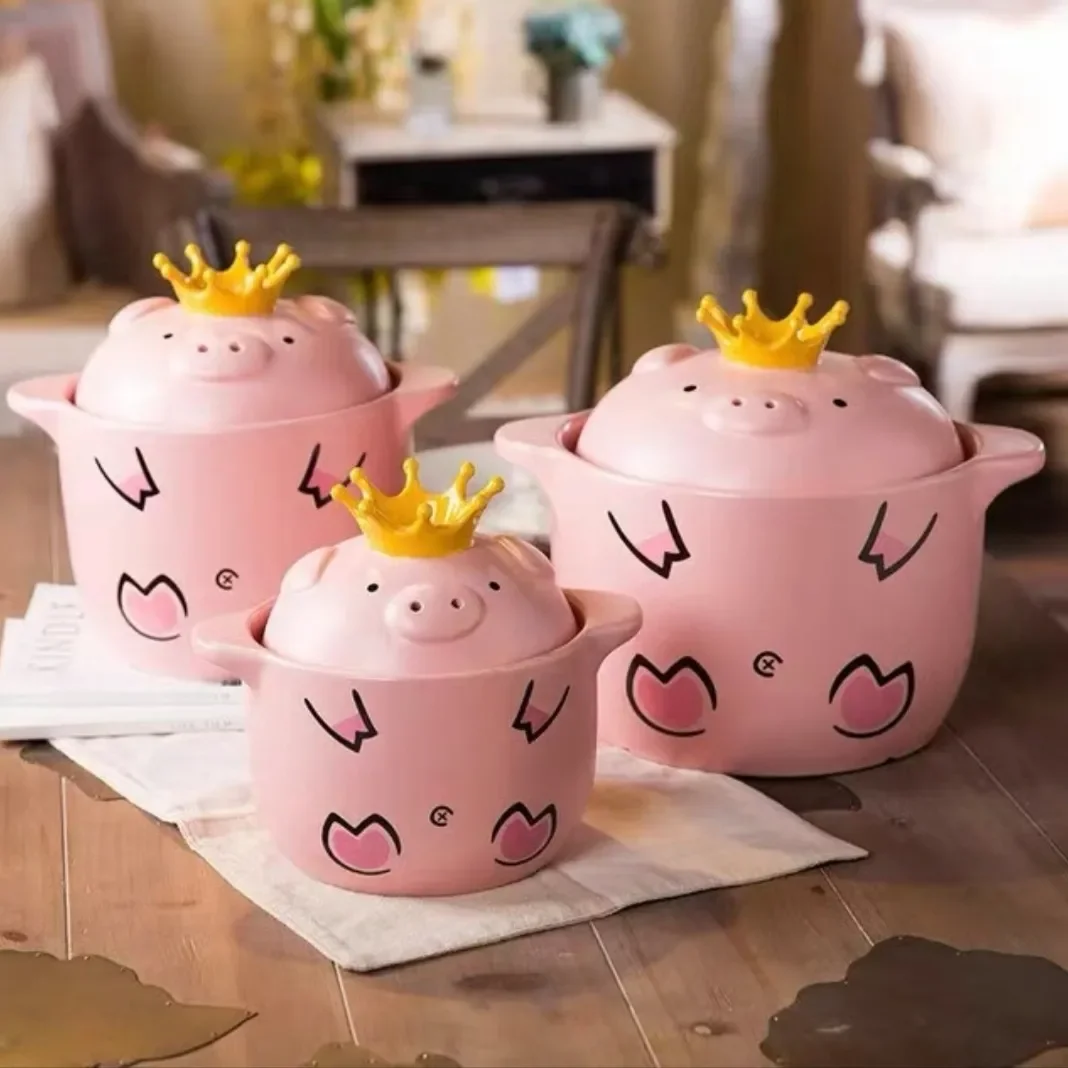 

Кастрюля для свиней, кастрюля для тушения, каша, бытовая кастрюля для супа с открытым огнем, старомодная кухонная керамическая посуда, фарфоровая миска, кастрюля для приготовления пищи