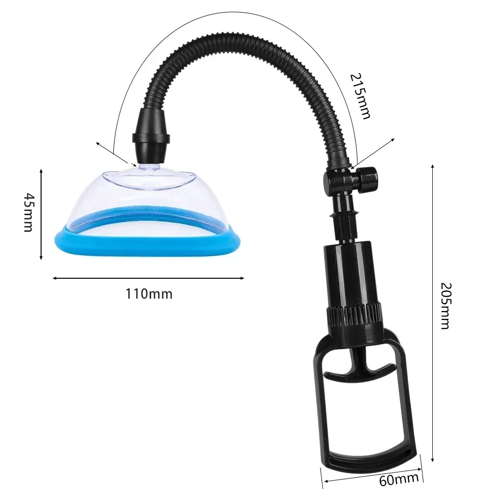Succionador Manual de clítoris y Vagina para mujer, estimulador de pezón, masaje de pecho, cubierta de bomba de vacío, juguete sexual para adultos