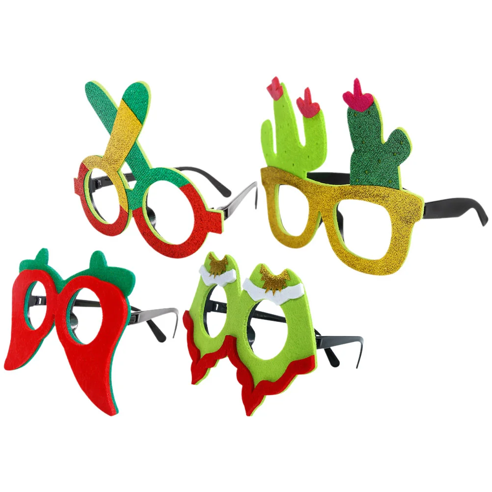 

4 Pcs Mexican Glasses Frame Carnival Party Masks Gifts Themed Eyeglasses Decor Festival Summer Fine