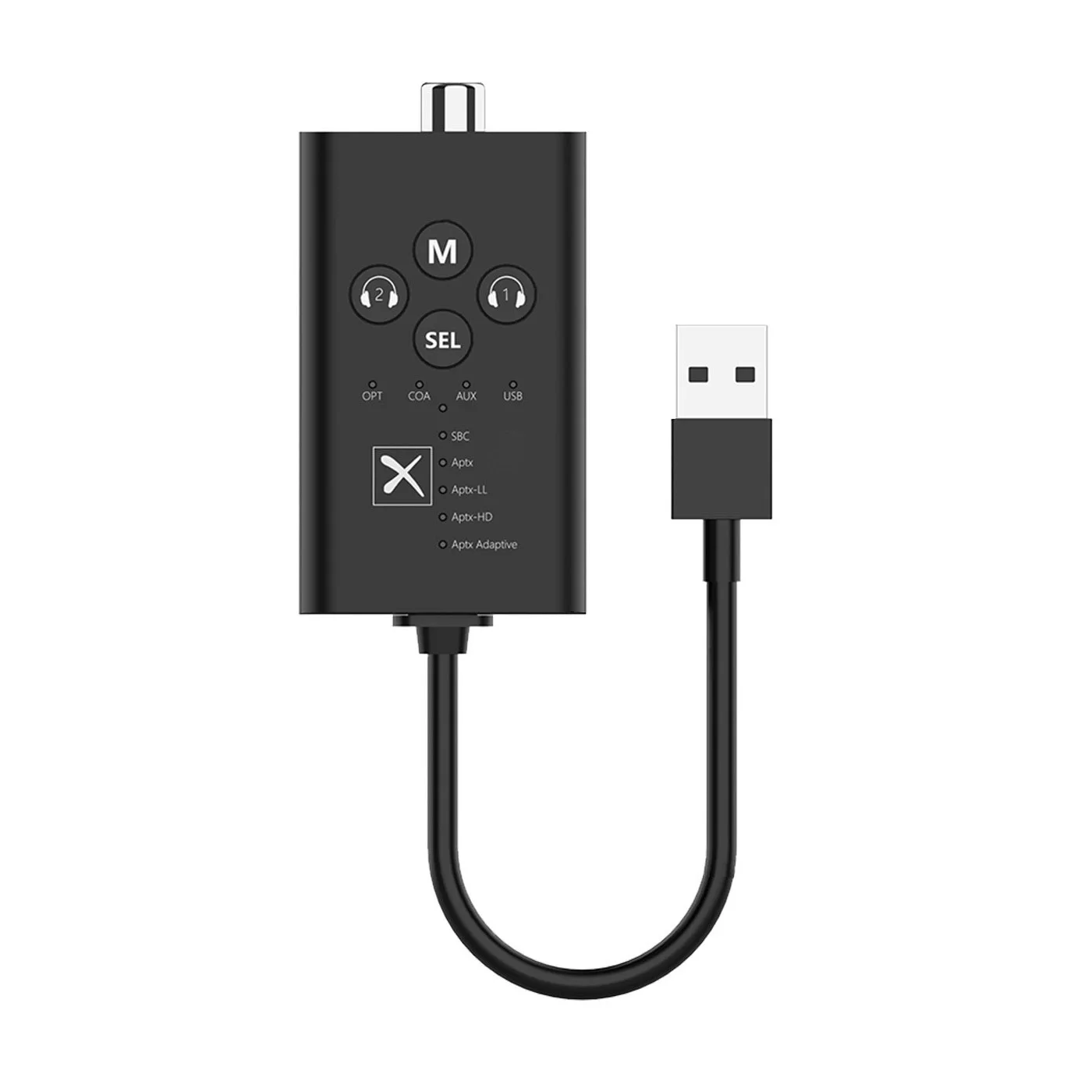 Eppfun Bluetooth 5.2 Qualcomm aptX-Adaptive HD Transmitter z 3.5mm AUX/RCA/COAXIAL/SPDIF Optical, SBC / aptX / aptX-LL — zdjęcie produktu 6