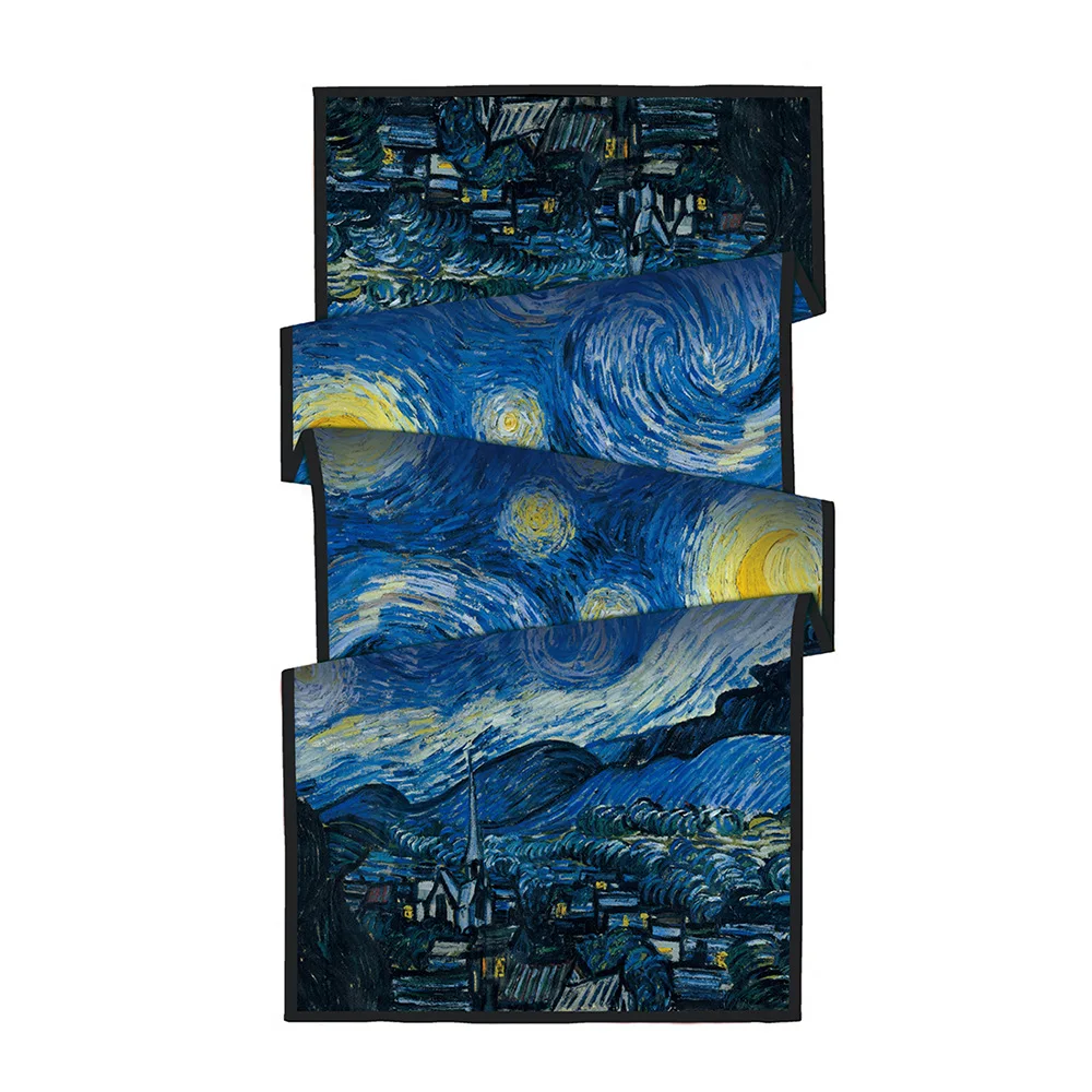 180cm*70cm Luxury Scarf Women Designer Van Gogh Oil Painting Tree Shawls Pashmina Ladies Wraps Scarves Foulard New