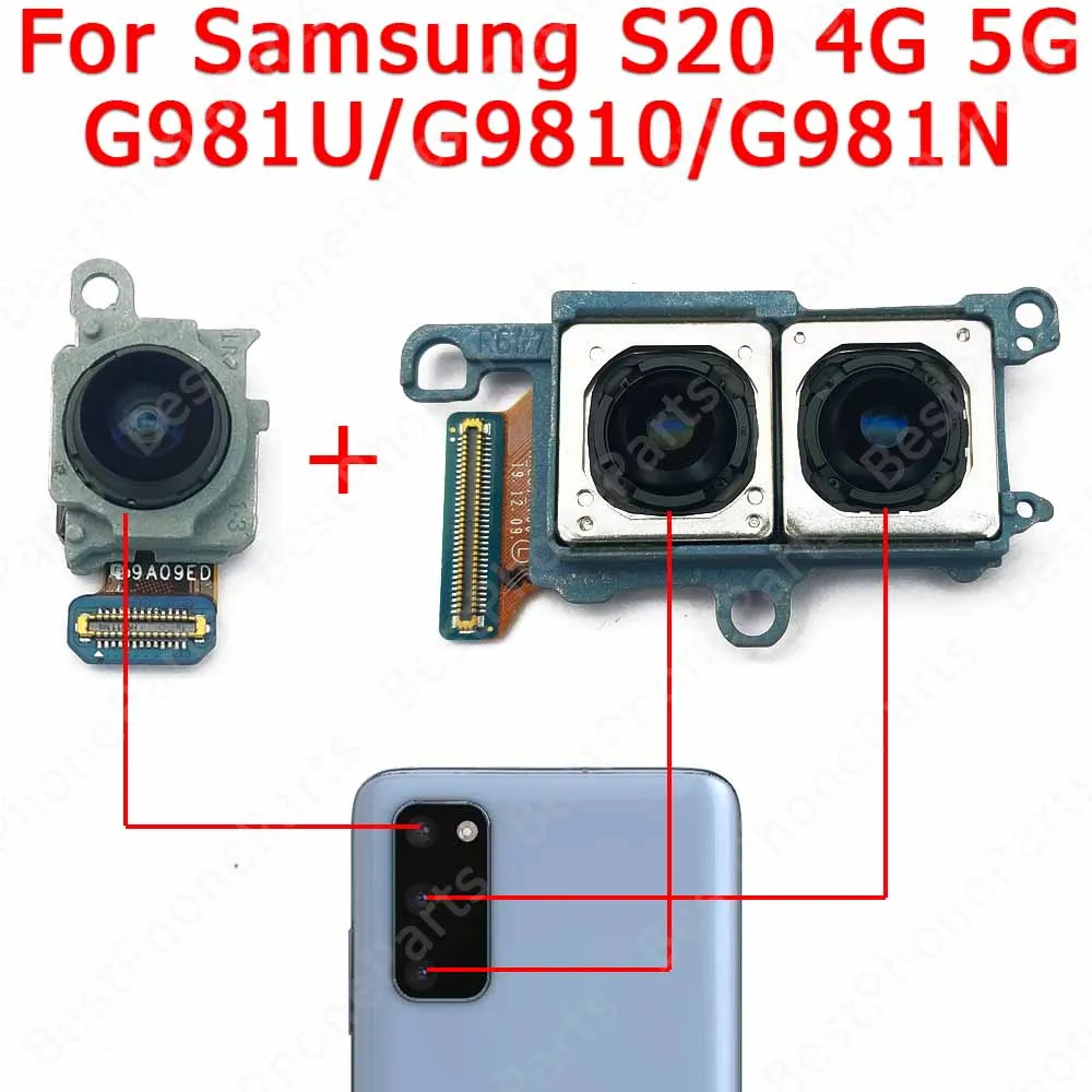 Rear Back Camera For Samsung Galaxy S20 Ultra S20+ Plus 5G Camera Module Replacement Backside View Repair Spare Parts