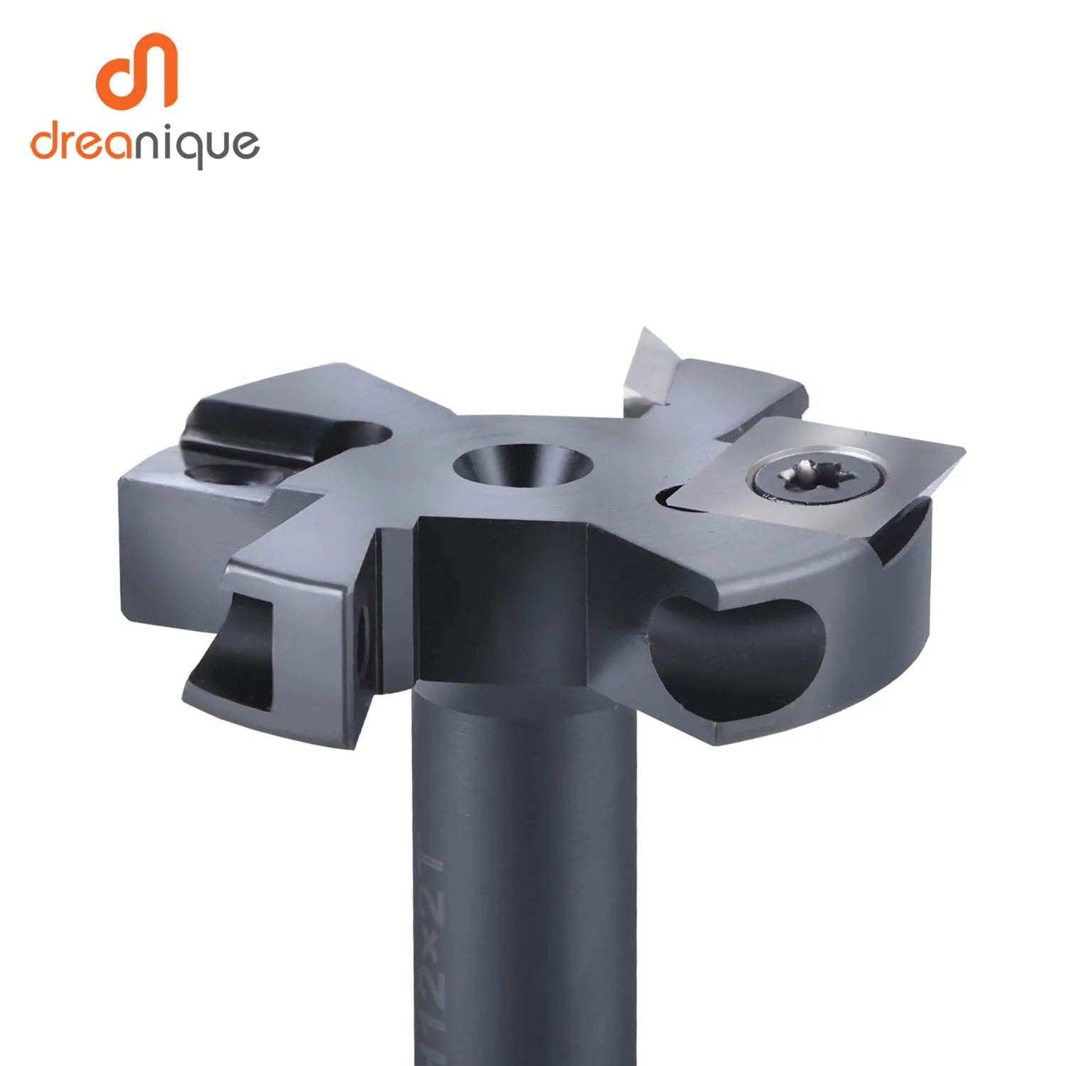 Dreanique 2-Flute Wood Planer Bit 38.1mm 45mm Cutting Diameter 8 12 mm Shank Spoilboard Surfacing Router Bit Insert Carbide Slab