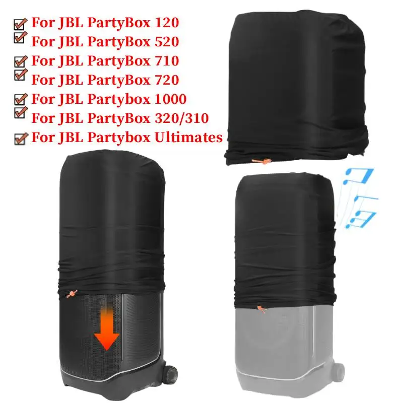 Dust Cover Protective Case for JBL Partybox 120/320/310/520/710/720/1000/Ultimates Speaker Cover Dust Case Cover w/Elastic Band