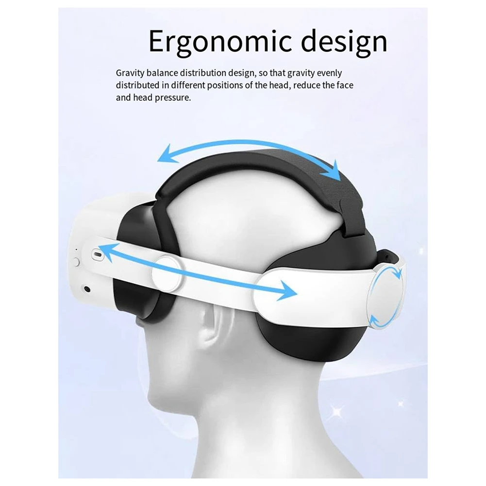 

B63B-для Meta Quest 3 Elite, удобная дышащая декомпрессионная повязка на голову, мягкая, простая, регулируемая, элитная повязка на голову