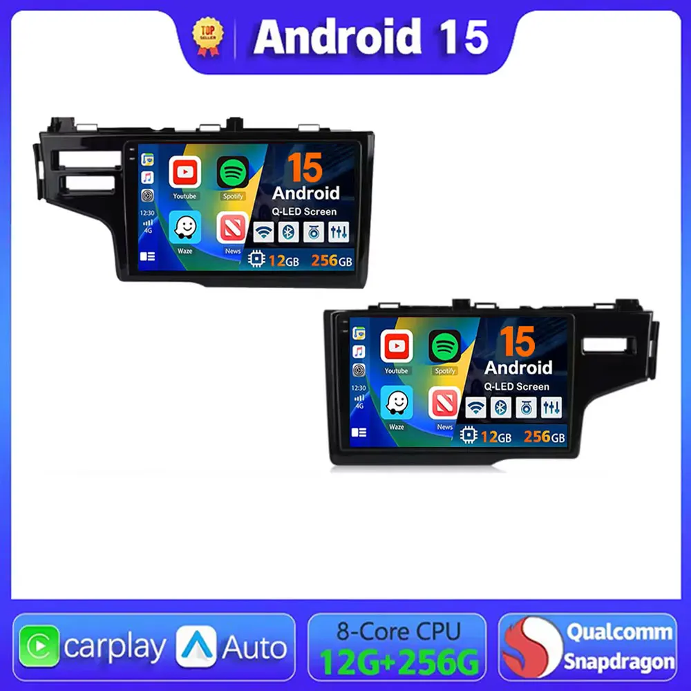 

Android15 Carplay Car Radio For Honda Jazz 3 2015 - 2020 Fit 3 GP GK 2013 - 2020 Navigation GPS Multimedia Player wifi+4G Stereo
