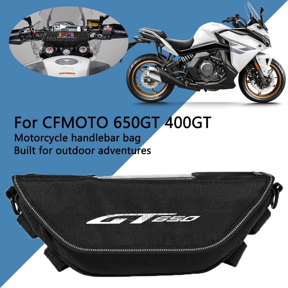 For CFMOTO 650GT 400GT Motorcycle handlebar bag, motorcycle faucet bag, large capacity storage motorcycle bag