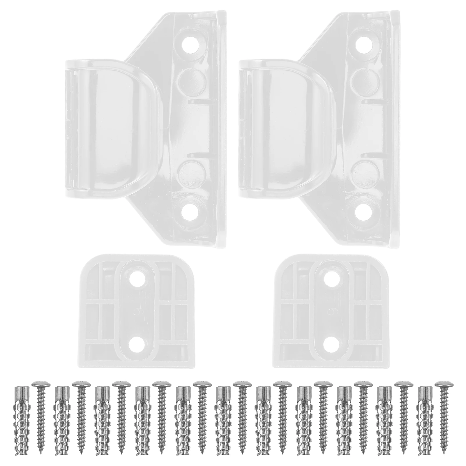 

1 комплект, запасные части для выдвижных детских ворот, черный комплект оборудования, включая защелки, кронштейны, винты для внутреннего и наружного дверного проема