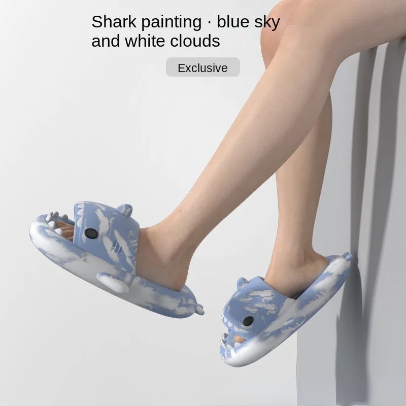 Pantofole estive Shark leggere donna Shark Slides uomo bagno infradito casa scarpe basse antiscivolo coppia sandali per bambini