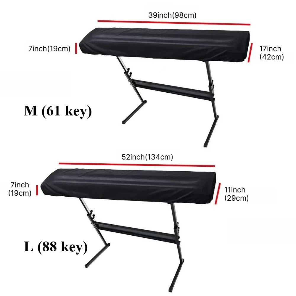 61/88 Key Waterproof Piano Keyboard Covers for Digital Electric Pianos Full Cover Drawstring Lock Music Keyboard Protector Cover