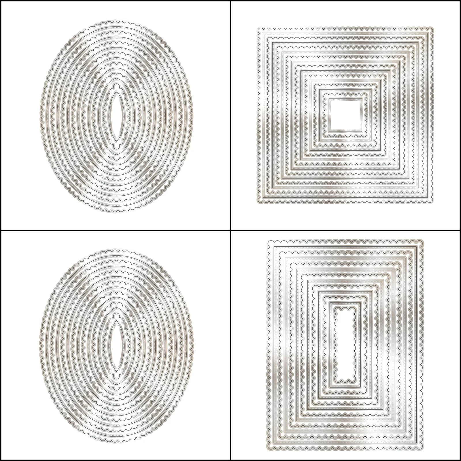 

Serrated Frame Metal Cutting Dies for DIY Scrapbook Album Paper Card Decoration Crafts Embossing 2021 New Dies