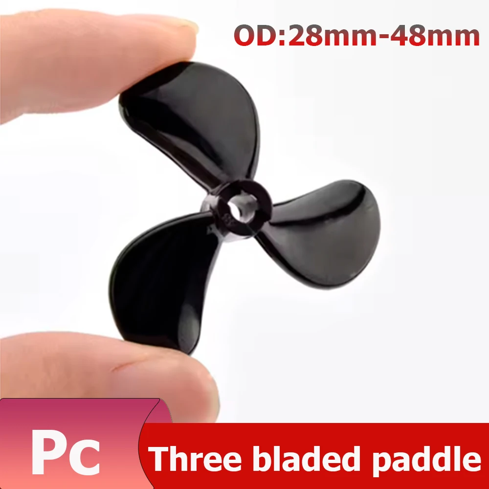 1Pcs3mm/4mm Net Boat Trawl Boat Three Bladed Propeller Front/Rear Boat Propeller High-Strength Screw OD28mm-48mm PC Propeller