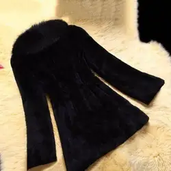 Giacca termica da donna cappotto a maniche lunghe in tinta unita cappotto in peluche da donna elegante con risvolto manica lunga elastico in vita per l'autunno