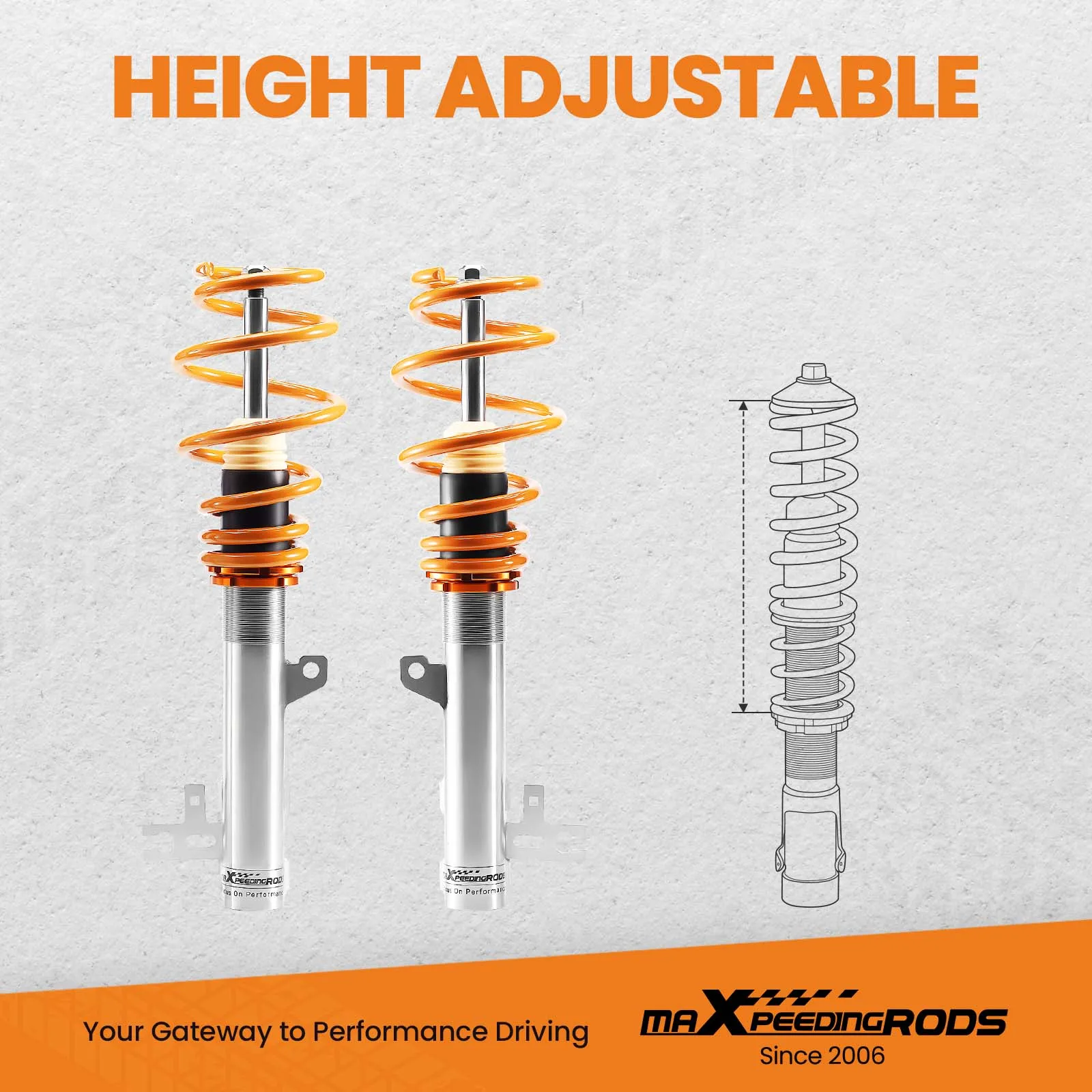 Gewindefahrwerk Stoßdämpfer Für Astra H Mk5 2,0 Turbo VXR 2005-2009 Suspension Schraubenfeder Kit Für Opel Zafira B 2005-2014 – Detail 3