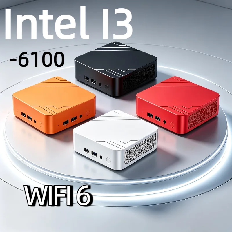2026 Intel Core i3 6100 Portable PC Computer Windows Mini PC 16GB RAM 512GB/1TB/2TB SSD WiFi 6 BT 5.2 4K Gaming Pc Desktop