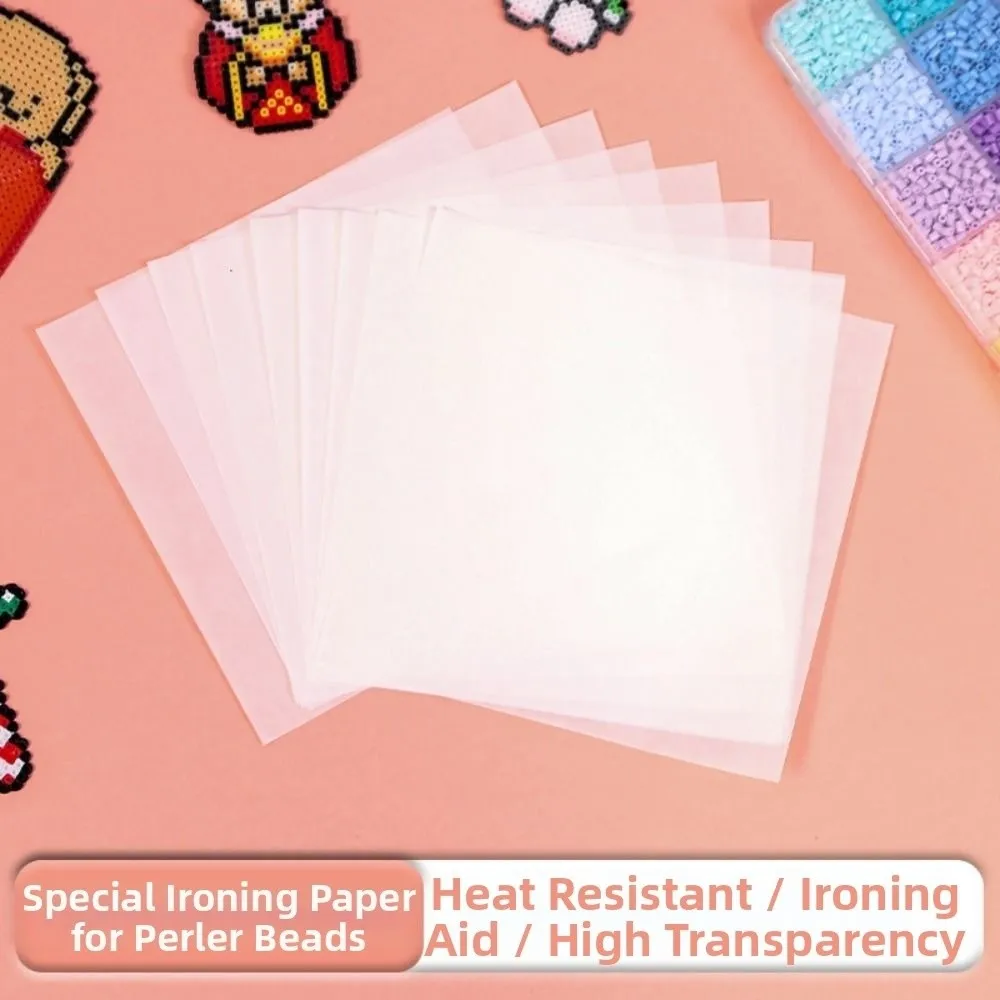 

50/100PCS Handmade Perler Beads Baking Paper Toy Accessories Reusable Advanced Ironing Sheet Iron-on Mat Ironing Aids