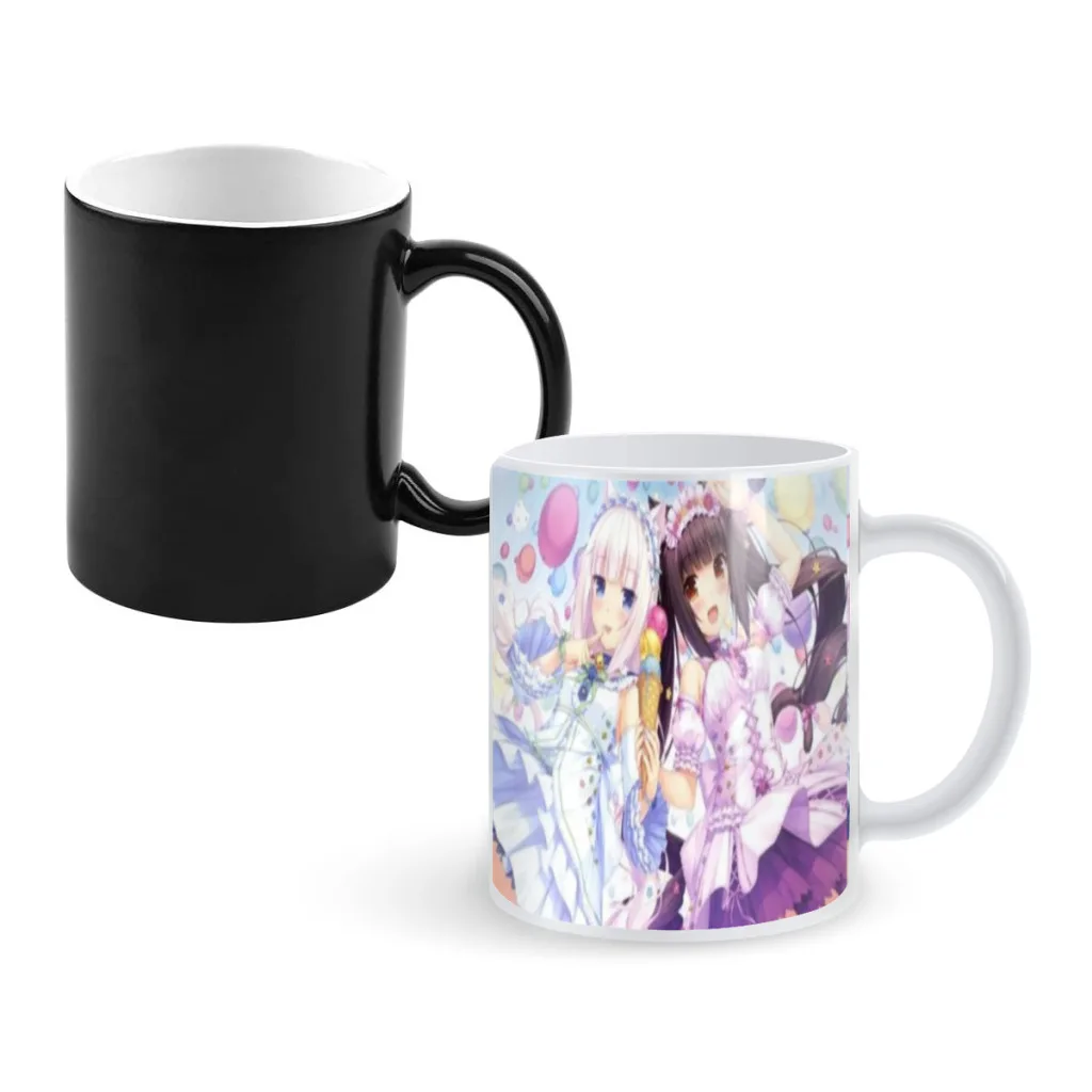 

Nice NEKOPARA Anime Coffee Mug Magic Ceramic Heat Sensitive Color Changing Tea Mug Cup Game Boy Friend Husband Gift