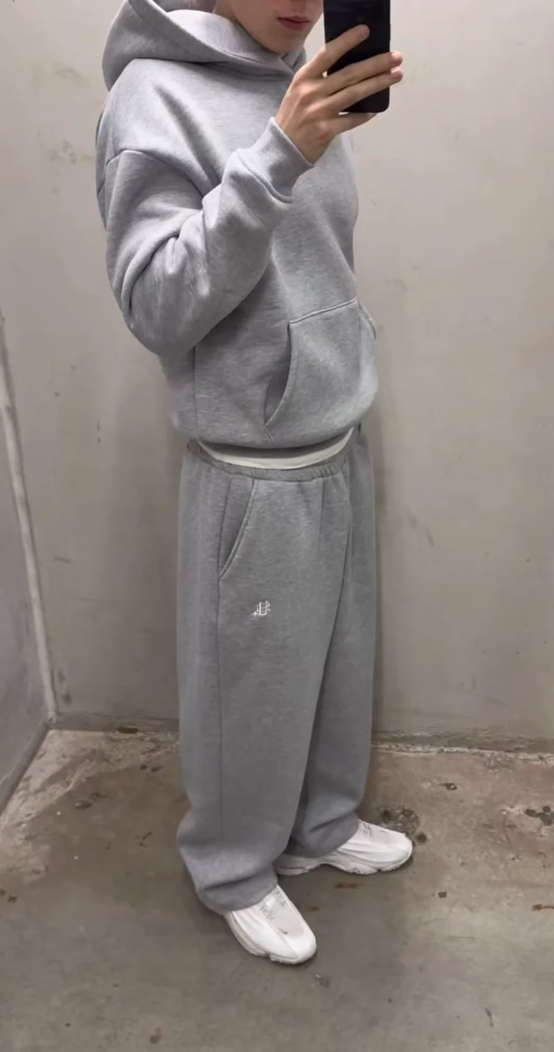 Y2k الرجال مجموعة أزياء الشارع Harajuku ملابس رياضية ريترو المال نمط تصميم جديد مجموعة العصرية الهيب هوب السراويل الرياضية غير رسمية الملابس #2