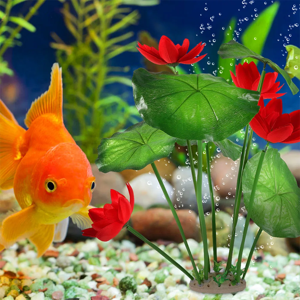 

2 Pcs Aquarium Artificial Plastic Plants Decoration Landscaping Landscape Ornament