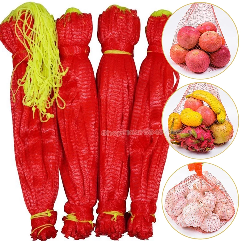 Heavy-Duty Plastic Garden Netting for Watermelon Melon Nets and Hammock with Straps Fruits Vegetable Ventilate Storage Mesh Bags