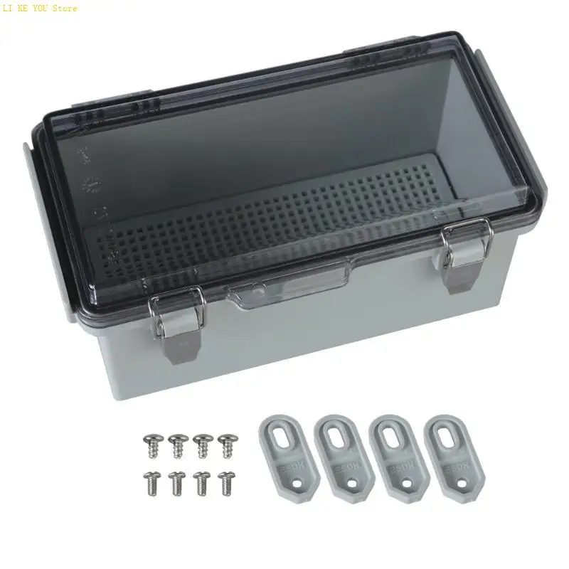 W3JE Junction Box Waterproof Clear Cover Indoor Outdoor Cable Junction Box Electrical Project Enclosure Distribution Box