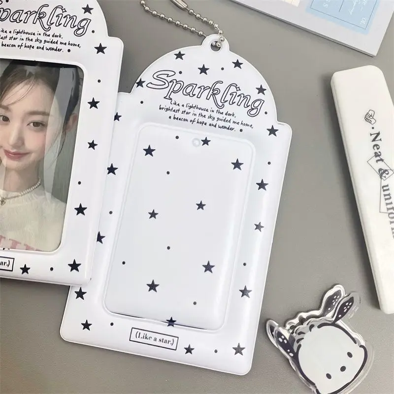 New PVC Thick Card Case, High-Aesthetic, Thickened NIS Star Design, Matte Finish, for ID Cards, Small Cards