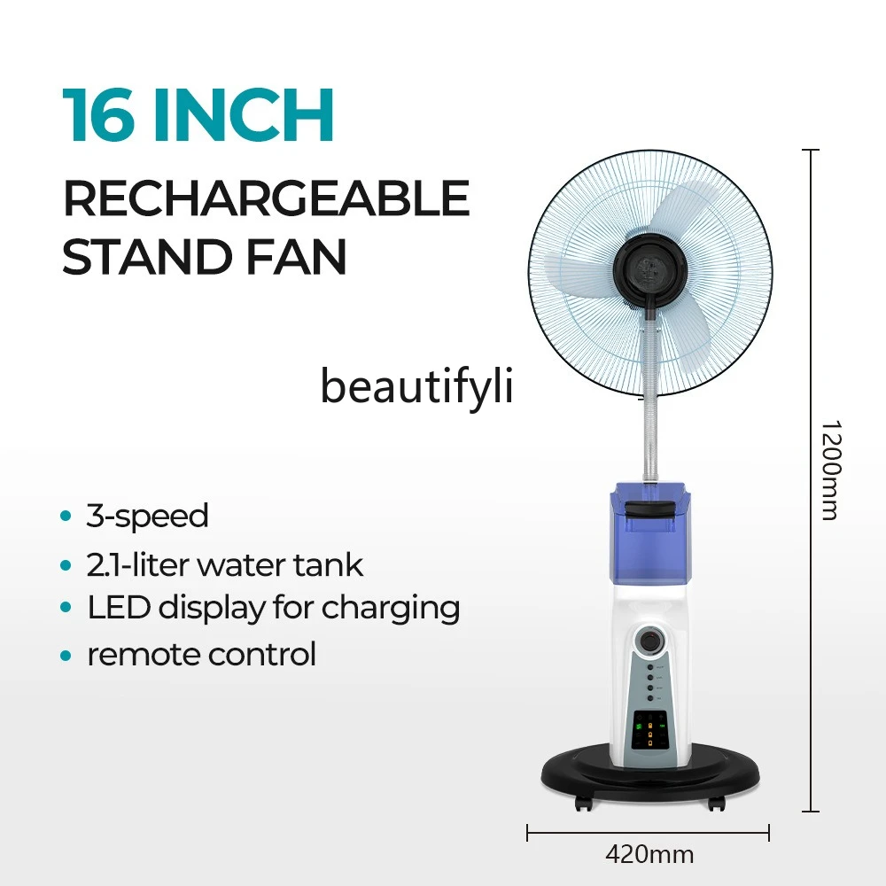 Exibir ventilador de pulverização recarregável de três velocidades