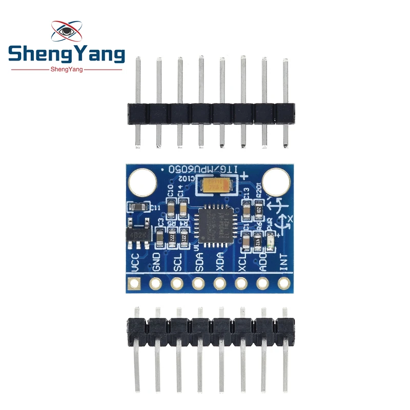 TZT 1Set IIC I2C MPU6050 MPU-6050 With Pins 3-5V DC