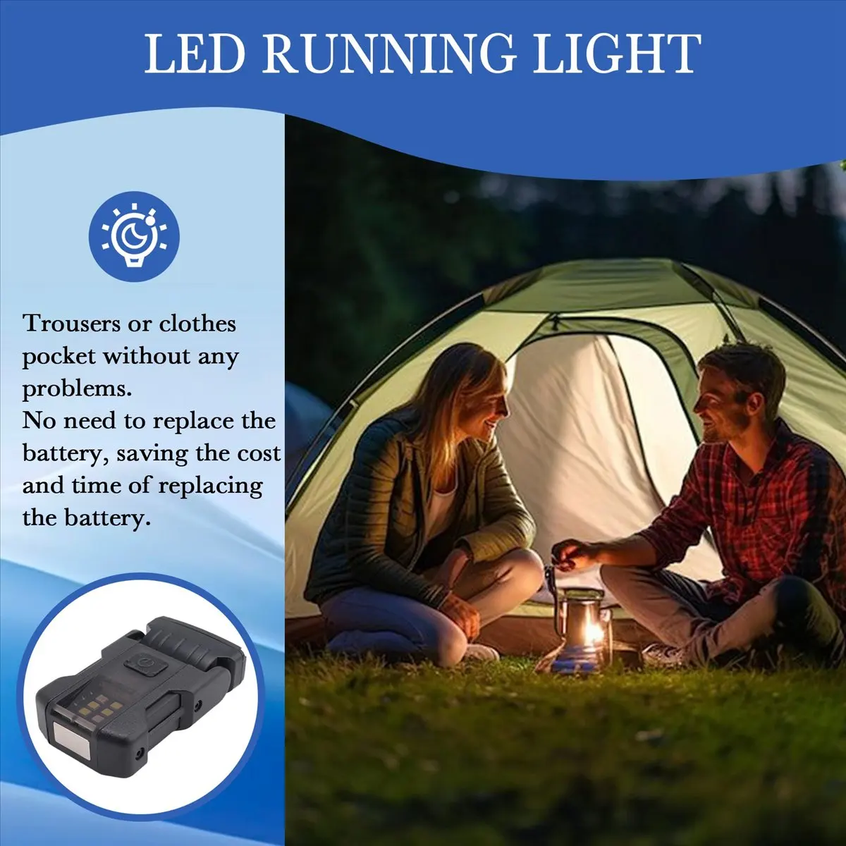 MINI USB Rechargeable LED HeadLight Portable Tail HeadLight Super Bright Camping Lantern