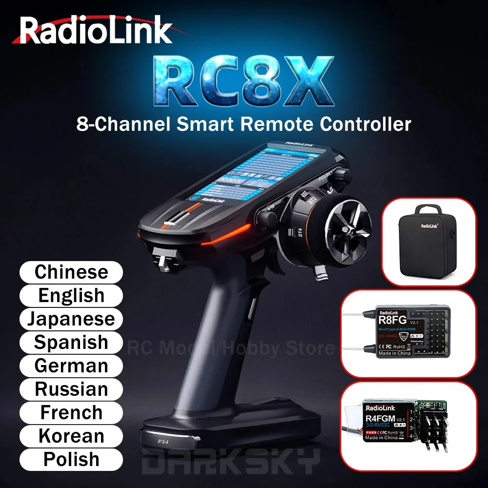 RadioLink  RC8X RC6GS V3 RC4GS V3 4CH 5CH 7CH 400M Distance Remote Controller Transmitter with Receiver for RC Car Boat