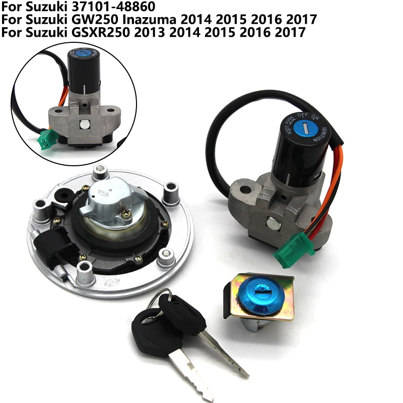 

For Suzuki GW250 Inazuma 250 GW 250 GSXR250 GSXR 250 2013 2014 2015 2016 2017 37101-48860 Fuel Gas Tank Cap Cover Lock Set