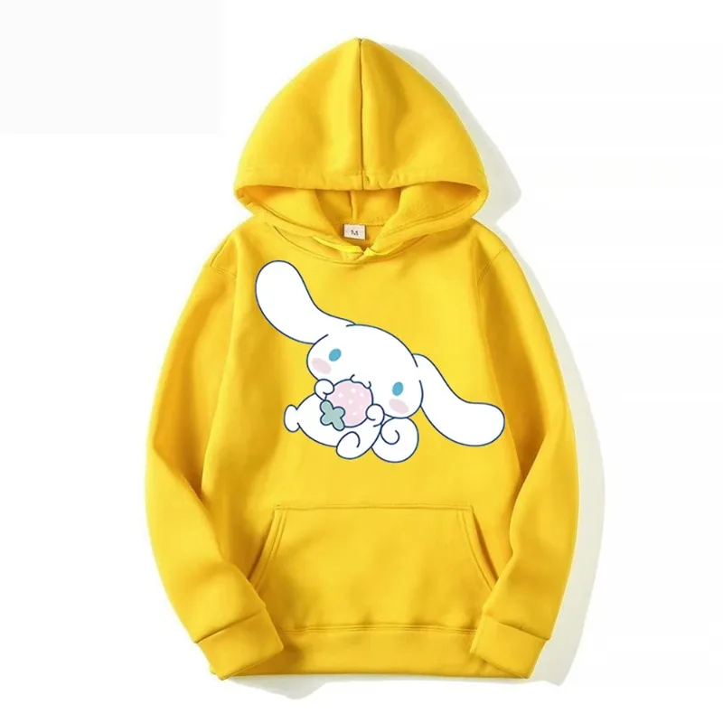 Sanrio Cinnamoroll Cartoon Print Hoodie Y2k Fashion New Women's Casual Harajuku Oversized Sweatshirt Kawaii Autumn Winter Top