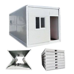 Low Cost 20ft Foldable Container Houses Prefab Office Folding Container Home Tiny House